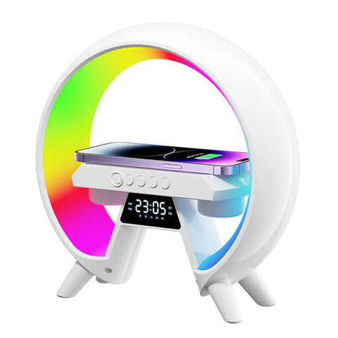 BT 3401 LED Wireless Charging Speaker & Atmosphere Lamp Smart Charger, Speaker & Lamp