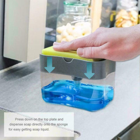 Soap Pump Dispenser & Sponge Holder for Kitchen Sink Soap Pump