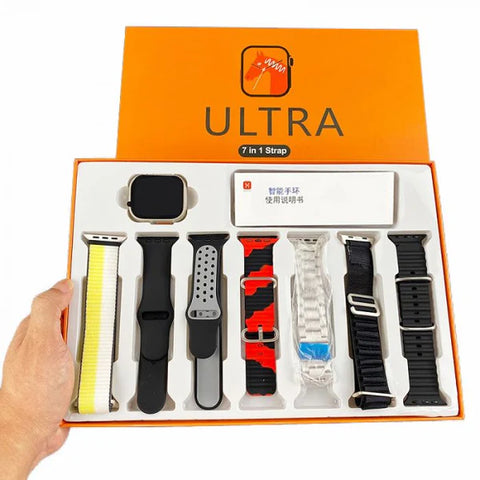 Ultra 7 in 1 Smart Watch | 7 Pairs of Straps Smart Watch