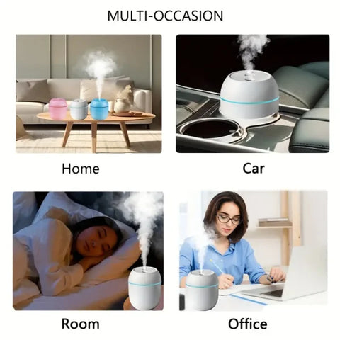 Humidifier With Warm Led Outline | USB Portable Air Humidifier | For Home, Office & Car Mist Air Fresheners Humidifier Multi-Purpose