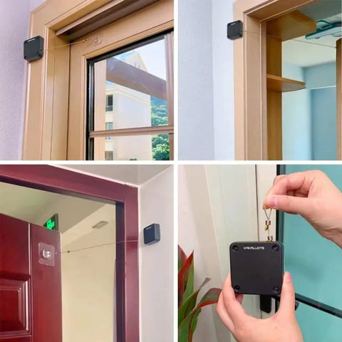 Portable Automatic Door Closer –|Punch-Free, Self-Closing with Pull Force Smart Door Closer