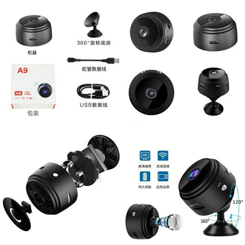 A9 1080p Hd Magnetic Wifi Mini Camera With Hdsf App Smart Wifi Cam