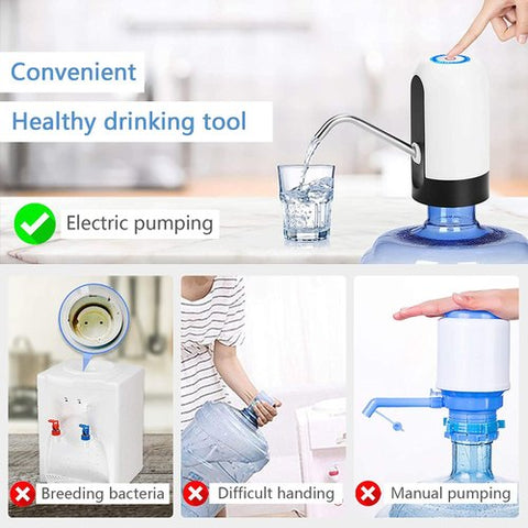 Portable Electric Automatic Water Pump / Dispenser | USB Rechargeable & Easy to Use Smart Water Pump