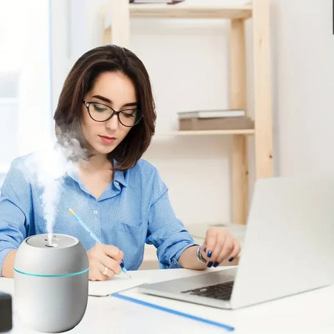 Humidifier With Warm Led Outline | USB Portable Air Humidifier | For Home, Office & Car Mist Air Fresheners Humidifier Multi-Purpose