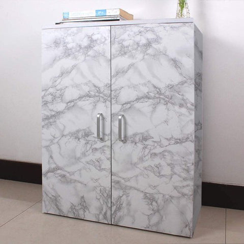 Marble Sheet Sticker | White & Grey | 60 x 200 cm