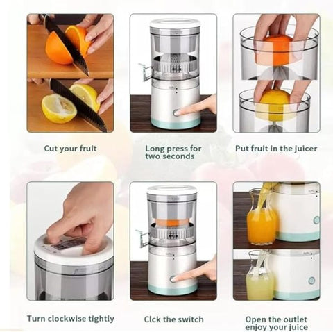 Portable Electric Citrus Juicer Hands-free Rechargeable Orange Lemon Grapefruit Juicer Easy To Clean Juicer Machine  Orange, Lemon Juicer And Squeezer  Juice Extractor  Juice Blender