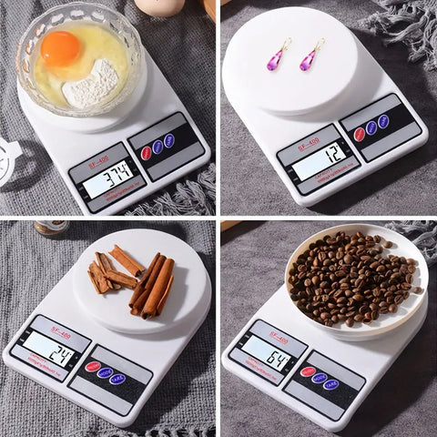 Digital Kitchen Weighing Scale | 10kg Capacity | High Precision LCD Display with Tare Function. Smart Weighing Scale