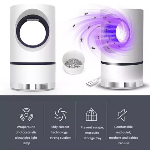 Portable USB Mosquito Killer Lamp - Safe, Silent & Chemical-Free Smart Mosquito Killer