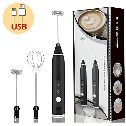 Rechargeable Electric Coffee Frother & Egg Beater | High-Speed Handheld Mixer with USB Charging