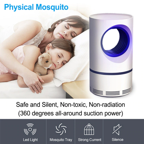 Portable USB Mosquito Killer Lamp - Safe, Silent & Chemical-Free Smart Mosquito Killer