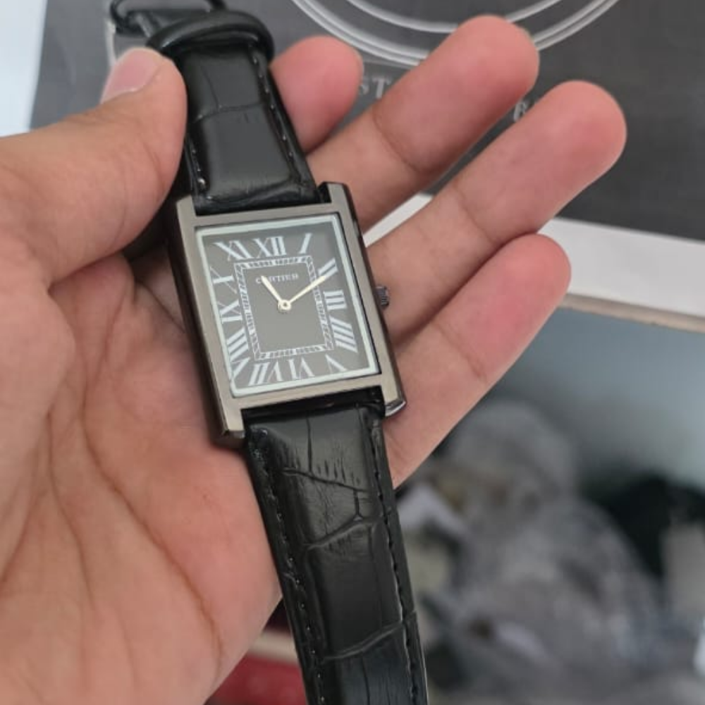 Gray and Black Bold Minimalist Watch Promotion Poster (12)